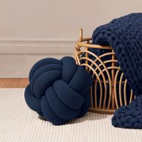 Oreiller à boule nouée pour la décoration de la maison agneau oreiller en peluche canapé oreillers coussins