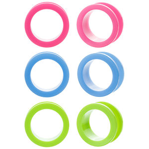 بيع بالجملة أزياء الجسم المجوهرات الاكريليك inkycolor مقاييس الأذن 2 p1.2-24 المسمار سدادات الأذن Y2K المجوهرات منفذ المصنع أسلوب لطيف - Product Image 2