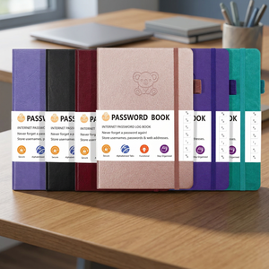 A5 Case Bound Luxury Alphabetical Tabs Eco Friendly Paper Automotive Password <b>Diary</b> Management Organizer Custom Pu Leather - Product Image 3