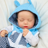 Poupée Reborn LOULOU de 16 pouces en silicone intégral pour bébés et tout-petits, jouet doux pour garçons, poupée de mode réaliste, câline, lavable et qui boit