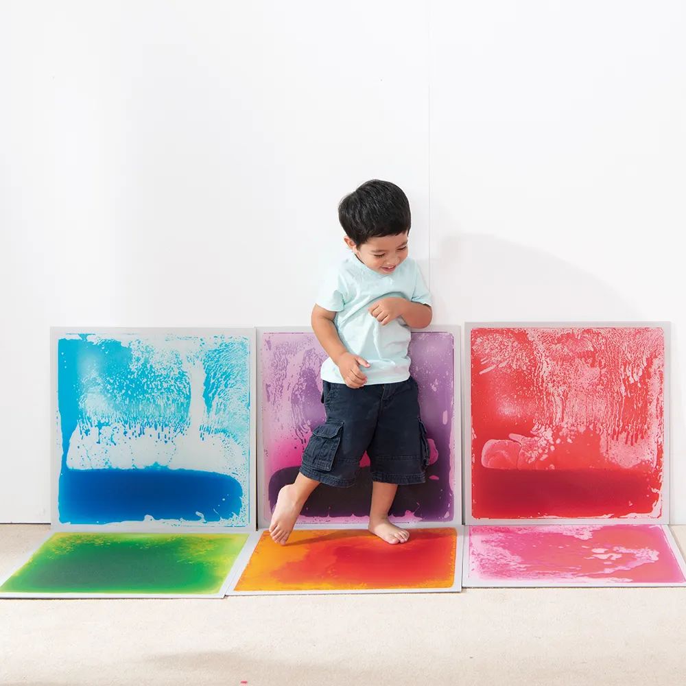 30cmJuguetes Preschool Educational Sensitive Liquid Gel Floor Tile Sensory Integration Equipment Game Toys for Autistic Children
