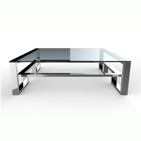 Table basse de qualité durable Accent Table centrale de décoration de maison avec dessus en verre pour meubles de salon d'hôtel en vente