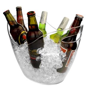 Nouvelle conception, couleur et taille personnalisées, petit seau à glace en plastique transparent à double poignée pour la bière russe Abbey's <span class=keywords><strong>Erdinger</strong></span> Imperial - Product Image 2