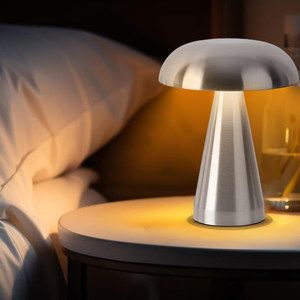 Hotsale Nordic Gold Metal Bar Mushroom Shape <b>Table</b> Lamps Modern Home Decor Touch Control Cordless Lamp with Touch 3 Colors <b>Light</b> - Product Image 3