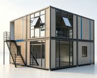 Edificio Contenedor Desmontable de Dos Pisos, Prefabricado, para Cafetería, Bar, Tienda Minorista