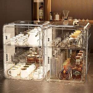 High-End Luxe Decoratieve Opbergdozen Cup Planken Voor Thuis Stofdichte Desktop Water/Koffie Cup Houders Theekopjes Opbergsets - Product Image 3