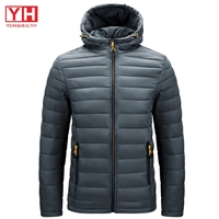 Veste d'hiver matelassée en duvet pour homme, tailles M-4XL, brillante et épaisse, avec capuche, style Bubble Coat