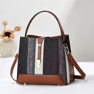 Bolso bandolera de piel de ante genuina de alta calidad, modelo bucket con costura artesanal, nueva moda al por mayor. - Product Image 4
