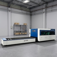 Machine de découpe laser à fibre CNC CORAL CRL-3015BW 3000W avec table d'échange double pour la découpe de laiton, du cuivre, des alliages d'acier et des métaux