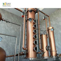 Système de distillation professionnel en cuivre pur de 500 L pour vin de fruits, brandy, whisky - Composants de moteur à roulement central