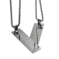 Bijoux pour femmes et hommes, collier personnalisé gravé, pendentif lettre initiale, logo, collier rectangulaire vierge pour gravure