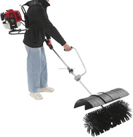 Machine de Balayage Portable pour l'Entretien des Gazon Artificiel 2/4 Temps avec Brosse pour les Terrains de Football et de Soccer Outils de Pelouse Sportive