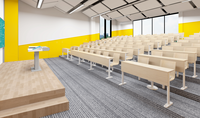 Siège basculant fournisseur de mobilier scolaire bureau et chaise d'école mobilier d'étudiant de salle de classe chaise d'école pliante bureau