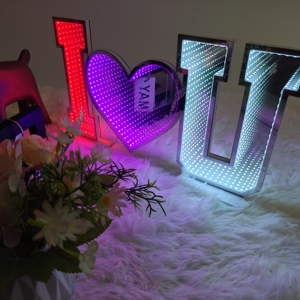 Espejos <span class=keywords><strong>de</strong></span> neón LED personalizables, decoración creativa para el hogar, luces nocturnas multifunción, arte <span class=keywords><strong>de</strong></span> pared personalizado - Product Image 3