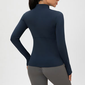 <b>Women</b> Zip-Up Yoga <b>Jacket</b> Slim-Fit Quick Dry Workout Top Stand Collar Running <b>Gym</b> Warm Autumn <b>Jacket</b> - Product Image 5