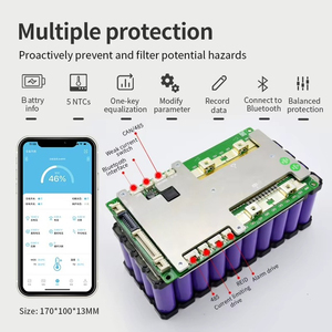 ระบบจัดการแบตเตอรี่อัจฉริยะ (BMS) แบบอัตโนมัติ รองรับแบตเตอรี่ LFP NMC ขนาด 8s-24s แรงดัน 36V 48V 60V 72V  กระแสไฟ 40A 60A 100A 150A 200A พร้อม UART 485 และ Canbus - Product Image 2
