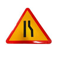 Panneaux de signalisation routière triangulaires jaunes, panneaux de sécurité routière, panneaux de contrôle du trafic mobiles en aluminium, panneaux de signalisation routière réfléchissants en métal
