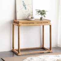 Table console étroite en bois d'orme massif de style chinois antique pour salon et hôtel, utilisation en entrée, balcon, porte-fleurs