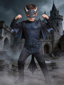 Disfraz Infantil de Caballero Dragón de Obsidiana, Disfraz de Dinosaurio para Halloween, Juego de Disfraces para Representaciones Escénicas del Día del Niño - Product Image 5