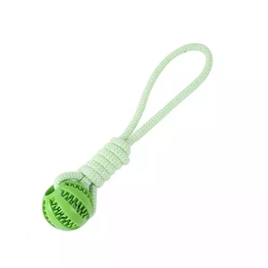 New Cotton Rope <b>Dog</b> Interactive Toy Hand Pull Leaky <b>Ball</b> <b>Dog</b> Chew Toy Rubber <b>Ball</b> Chewing <b>Dog</b> Rope Toy - Product Image 4