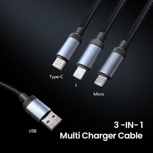 Bán Buôn 3 Trong 1 Pd 27W 120W Nylon Bện 1.2M Cáp Chuyển USB Sạc Nhanh Cáp Dữ Liệu Với Thông Minh Hiển Thị Kỹ Thuật Số - Product Image 2