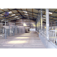 Maison de ferme de hangar d'abris de chèvre élevée par structure métallique facile à construire à vendre