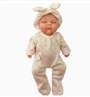 Poupée Reborn réaliste miniature de 6 pouces, en silicone solide, avec pyjama à oreilles de lapin, jouet compagnon mignon, cadeau pour filles et enfants