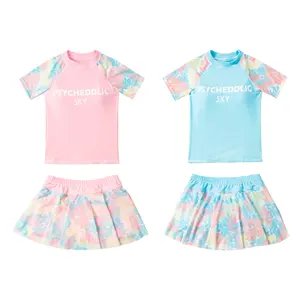 High Quality Cartoon Kids Swimsuit Dress 2024 With Skirt Swimwear Custom Children Girls Toddler Cute Beachwear 1 Piece OEM