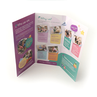 Impression personnalisée de prospectus et de brochures A3 A4, pliées en 3 ou en 4, pour la conception de cartes de visite