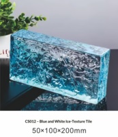 Blocs de briques en verre cristal massif en gros pour la décoration de salles de bain, cuisines et bâtiments extérieurs 200*100*50mm