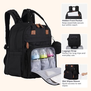 RAYLON Nueva Mochila Pañalera Convertible Multifuncional Impermeable con USB de Gran Capacidad para Mamá - Poliéster para Todas las Estaciones - Product Image 4