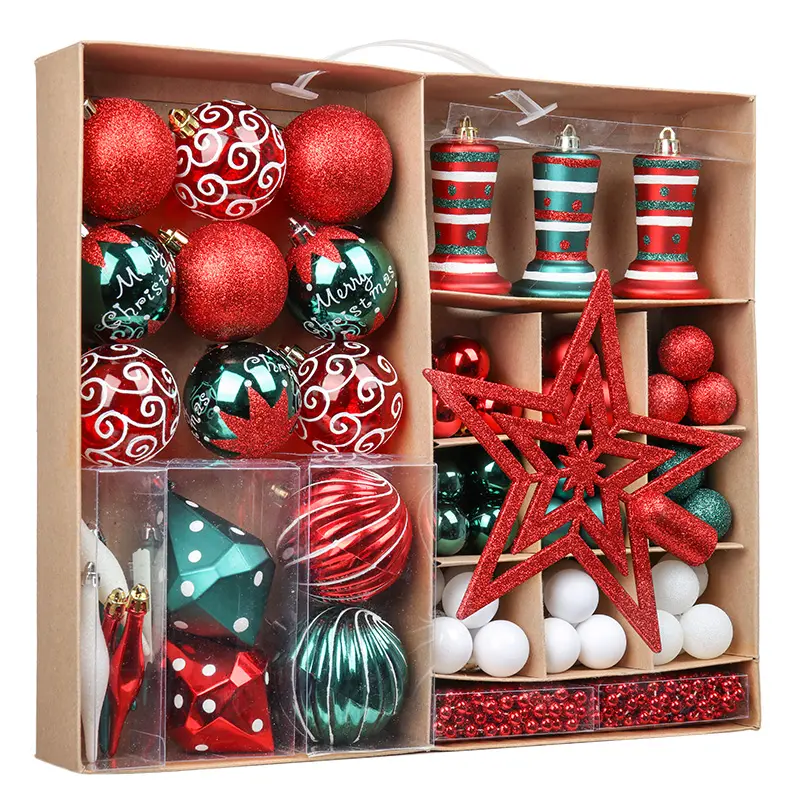 EAGLE GIFTS Custom Hangings hand bemalt Luxus gedruckt neue Weihnachts produkt Ornamente Kunststoff kugel für Baum dekoration