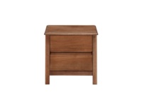 Table de chevet moderne en bois de palissandre avec 2 tiroirs, table de nuit, table d'appoint de lit, meuble de chambre en bois massif avec 4 pieds.