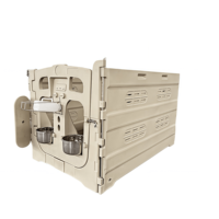 Nichoir pour veau pour étable intérieure, boîte de nurserie pour veau en PE avec panneaux faciles à nettoyer, cage pour veau en plastique emboîtable, système modulaire