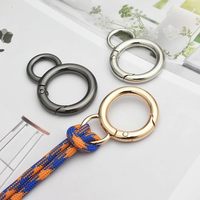 Mousquetons Ronds Clips Mousquetons avec Oeillet Pivotant En Alliage De Zinc Ressort Porte O Anneaux Boucles DIY Accessoire
