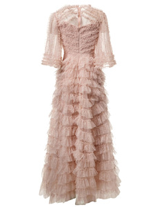 מסיבת ערב מרופפת ערב 2025 נשים קיץ מהודר רקמה flflare שרוול סקסי רשת טולה סקסי טולה רשת שרוולים ארוכים אדום 4xl - Product Image 2