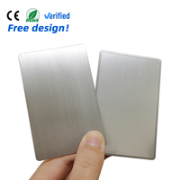 Carte de membre professionnelle en métal CR80 noir mat en acier inoxydable, fonction de paiement RFID NFC, étanche, 13,56 MHz
