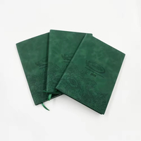 Carnet de notes/journal en cuir PU avec papier A5 gaufré et couché, écologique, faible MOQ, pour la planification quotidienne