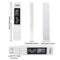 Analyseur de qualité de l'eau compact 3-en-1 pour TDS, EC et température, plage 0-9990ppm pour usage domestique et en laboratoire