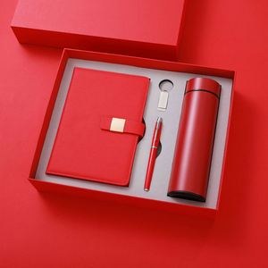 2025 <b>Journal</b> Hardcover <b>Planner</b> Lined Customized PU Leather Cover Red Notebook Paper Stationery Stationary Gift Set with Pen - Product Image 2