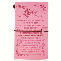 Nouveau carnet rose à succès avec porte-cartes, sac de rangement, logo personnalisable, carnet de voyage créatif A6