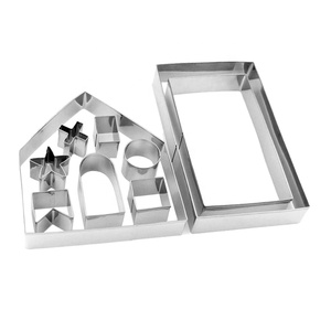 Moules à biscuits 10 pièces 3D en acier inoxydable emporte-pièces pour noël <span class=keywords><strong>pain</strong></span> <span class=keywords><strong>d</strong></span>'épice maison bricolage kits de cuisson - Product Image 1