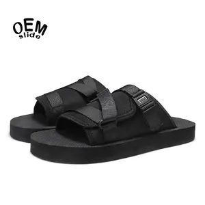 Fashion Brand Cheap Design Summer Shoe Plain Blank Breathable Mesh Sandals Men Slide Slipper.Comfy Eva Black Slides Manufacturer