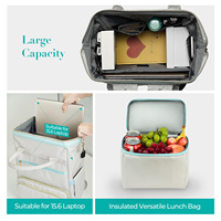 Stylish15.6 pouces personnalisé sac à dos pour ordinateur portable enseignant travail Twith isotherme glacière femmes hommes voyage infirmière sac à lunch avec port USB