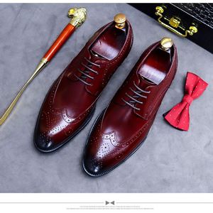 Zapatos Oxford de Hombre de Lujo de Marca Personalizada, con Punta Puntiaguda, Transpirables, con Cordones, Parte Superior de Cuero Genuino, Ligeros, Antideslizantes, para Primavera - Product Image 2