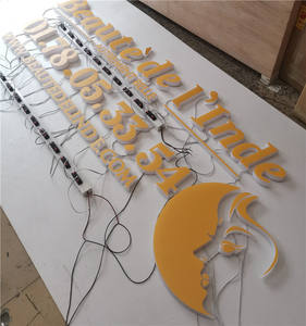 ขายร้อน3D แบรนด์โลโก้ที่กำหนดเองนำแสงป้ายอิเล็กทรอนิกส์เต็มรูปแบบอะคริลิแสงร้านป้าย - Product Image 3