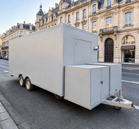 Remorque alimentaire mobile commerciale entièrement équipée avec vitrine intégrée pour les boutiques de burgers, de café et de desserts