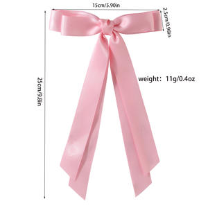 กิ๊บติดผมสองชั้น ผ้าซาตินเนื้อนุ่ม รูปโบว์หาง<span class=keywords><strong>ยาว</strong></span> สำหรับผู้หญิง เด็กหญิง และเด็ก - Product Image 5