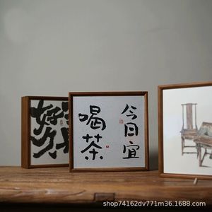 Caja de almacenamiento de té de madera, organizador de escritorio cuadrado de 18L de estilo chino para té blanco Fuding, embalaje de regalo para té Pu'er - Product Image 5