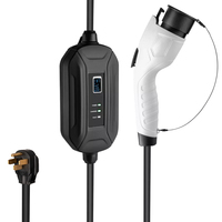 Chargeur EV portable de niveau 2 Fisher 16A 3,5 kW Type 2 Câble de charge pour véhicule électrique pour utilisation en extérieur Certifié CE